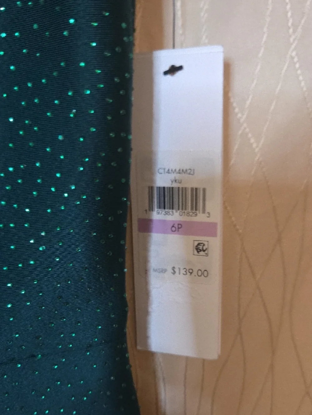 Calvin Klein Dark Green Sleeveless Midi‎ Sheath Dress